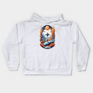 Space astronaut illustration design Kids Hoodie